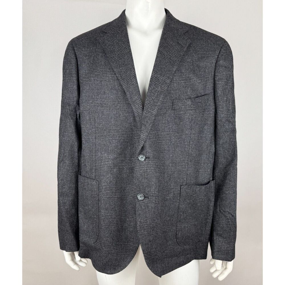 Proper Cloth Bedford Jacket Men 54/3XL? NWOT Gray Glen Plaid Unlined‎ Pockets